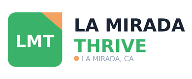 La Mirada Thrive dark logo